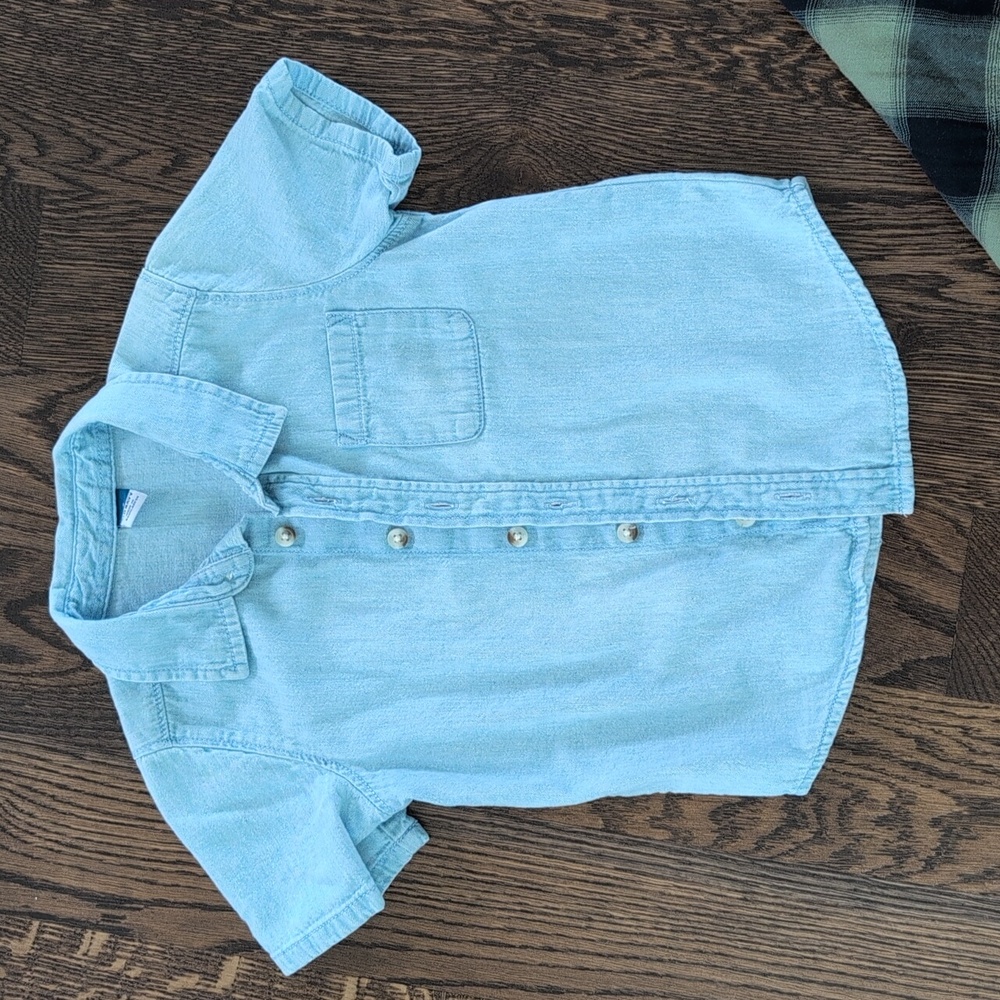 Bundle: 5T Plaid and 4T Denim Kids Shirts - Picture 3 of 3